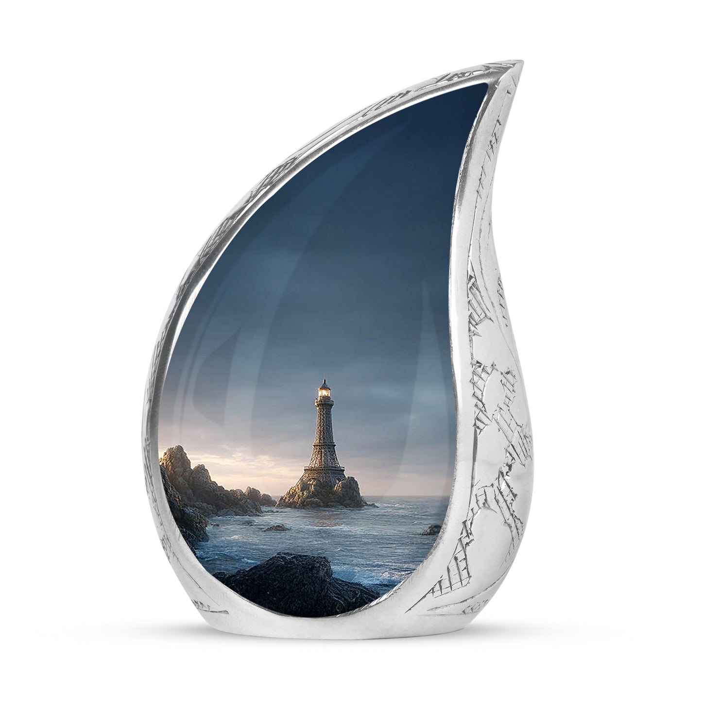 Personalized Eternal Eiffel Tower Cremation Urns - Blue 10-inch, 200 cu in - Yatskia