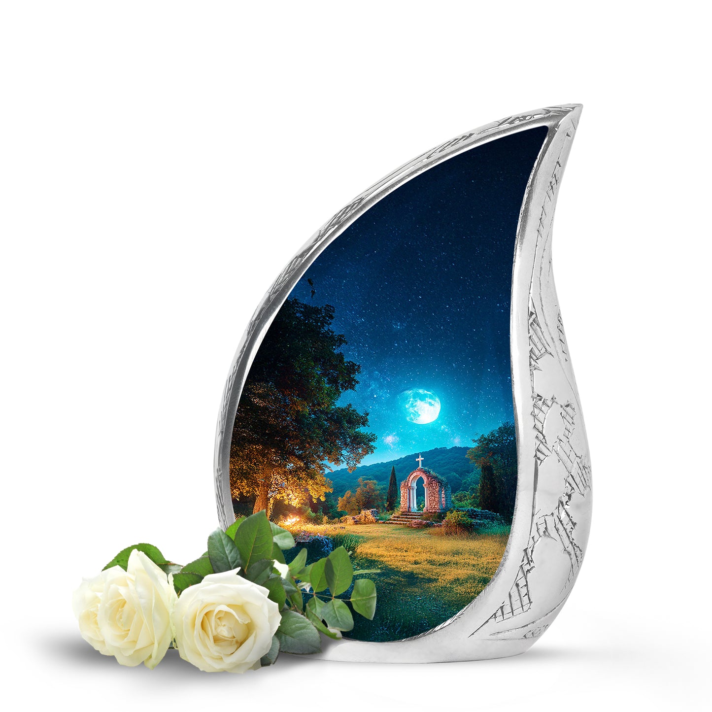 Blue Cross Cremation Urns - Imperial Testament 10-inch, 200 cu in - Yatskia