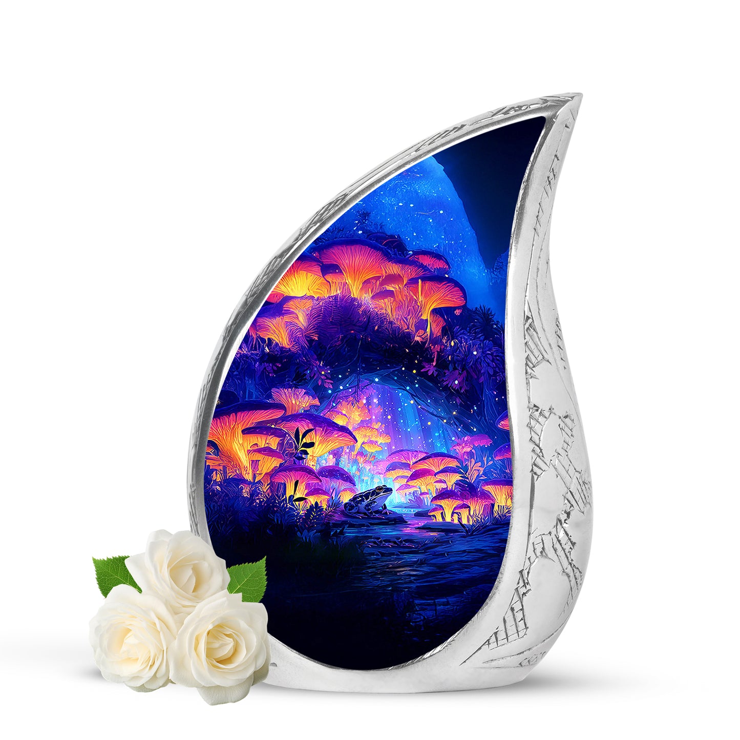 Personalized Blue Frog Cremation Urns for Ashes - Captivating 10-inch - Yatskia