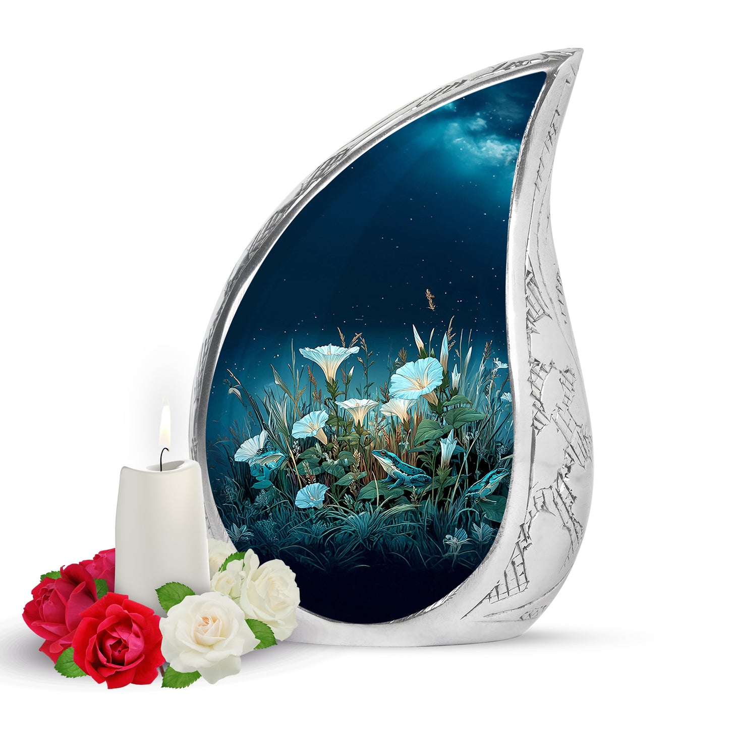 Blue Frog Heritage Cremation Urns for Human Ashes - 10-inch, 200 cu in - Yatskia