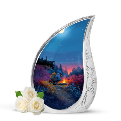 Sublime Campfire Cremation Urns for Human Ashes - Blue - Yatskia