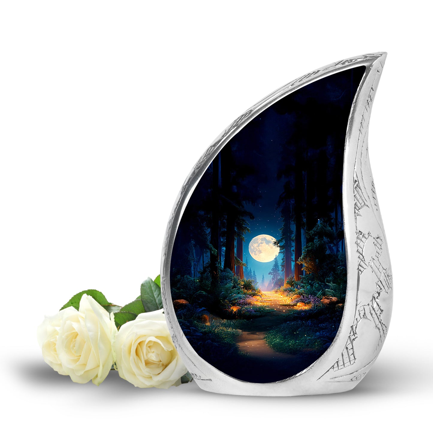 Personalized Blue Halloween Cremation Urns for Ashes - Transcendent 10-inch - Yatskia