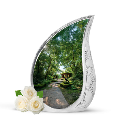 Personalized Hornbill Cremation Urns - Pristine Green 10-inch, 200 cu in - Yatskia