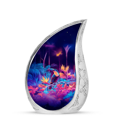 Remarkable Hornbill Memorial Cremation Urns - Purple 10-inch, 200 cu in - Yatskia