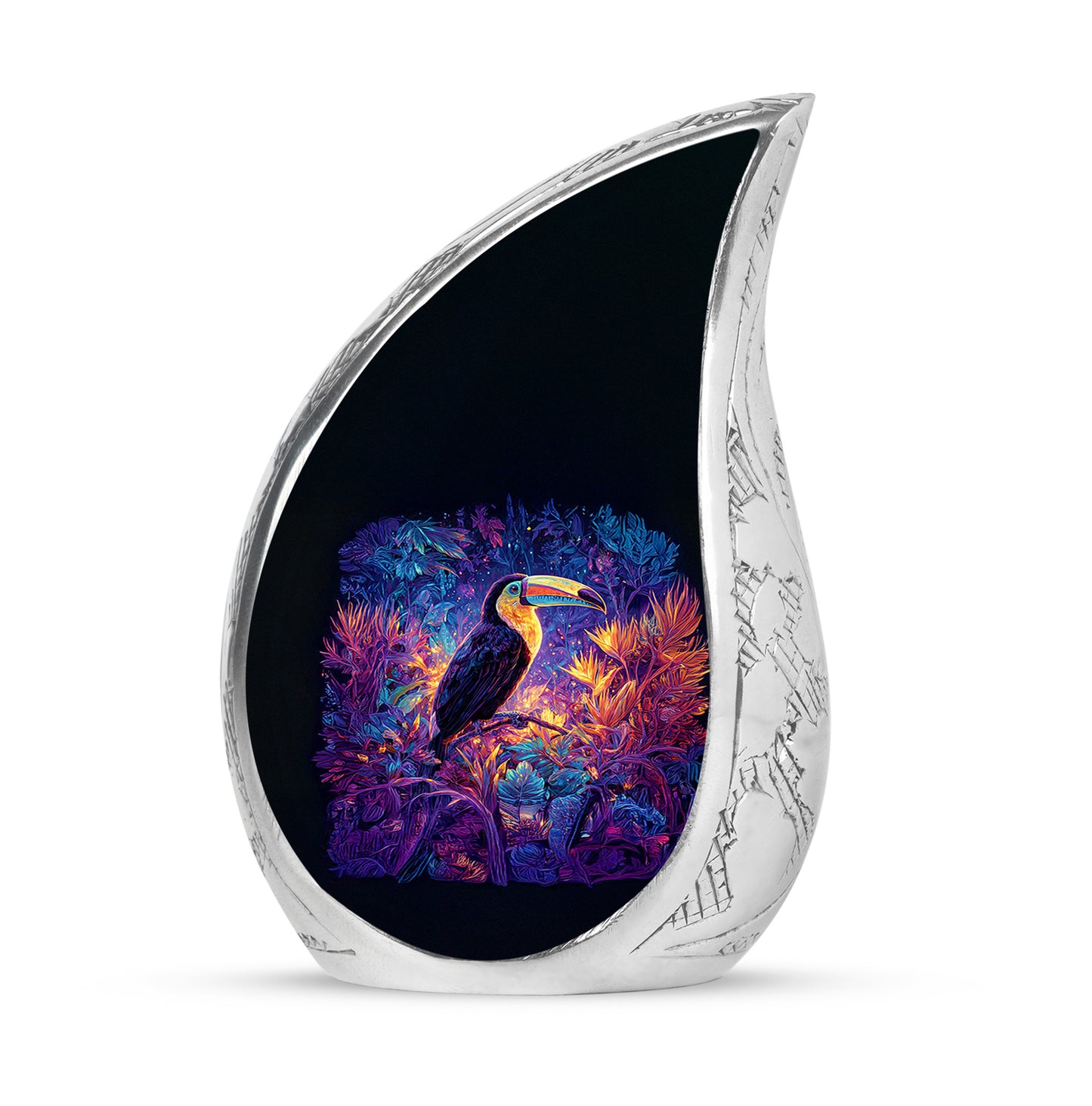 Everlasting Blue Hornbill Testament Urn for Human Ashes - 10-inch, 200 cu in - Yatskia