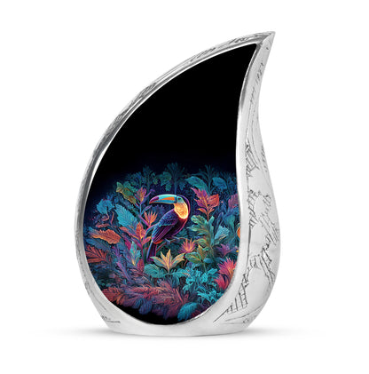 Blue Hornbill Cremation Urns - Opulent Journey 10-inch, 200 cu in - Yatskia