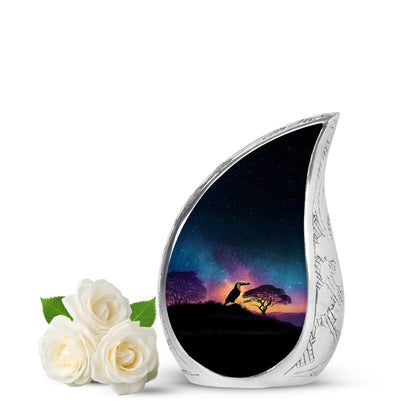 Personalized Blue Hornbill Cremation Urns for Ashes - Enchanting 10-inch - Yatskia