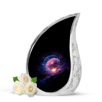 Everlasting Black Daisy Sentinel Urn for Human Ashes - Yatskia