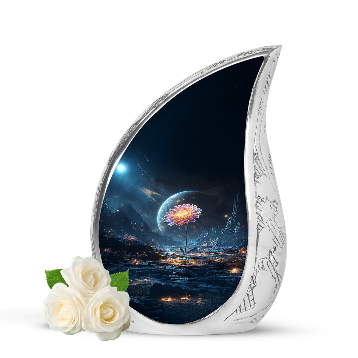 Blue Venerable Daisy Cremation Urns for Human Ashes - Yatskia