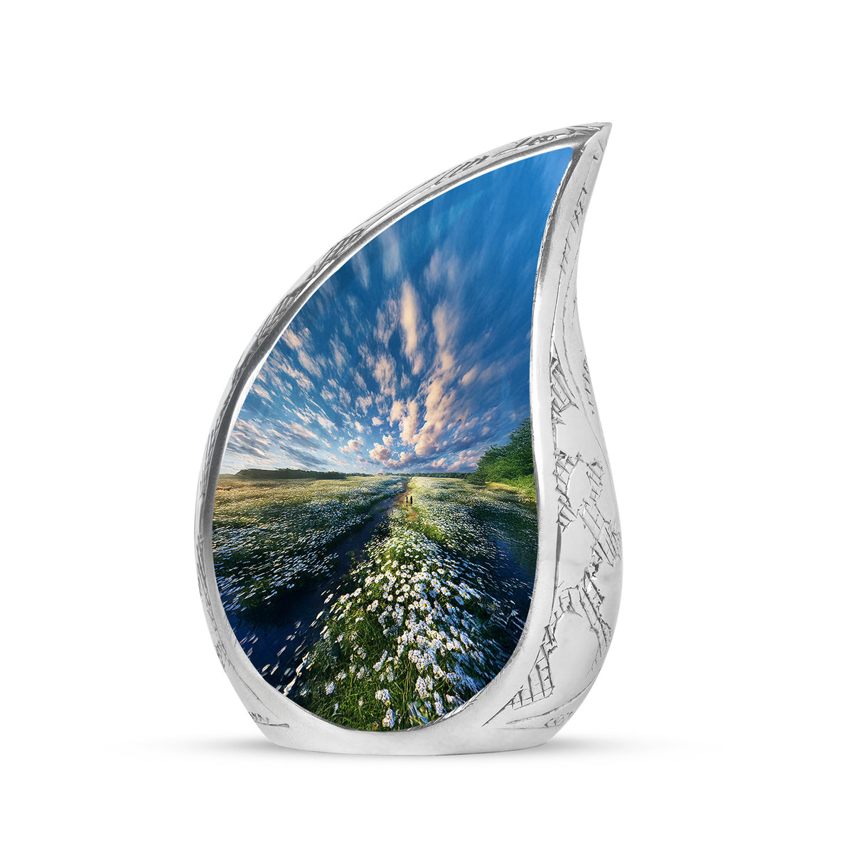 Blue Breathtaking Daisy Memorial Urn for Ashes - Yatskia