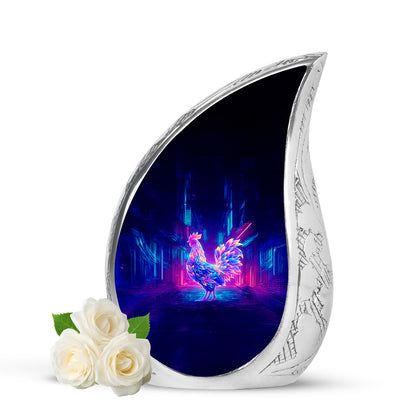 Illustrious Hen Memorial Cremation Urns - Blue 10-inch, 200 cu in - Yatskia
