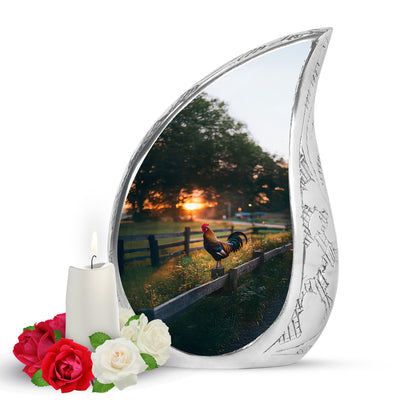 Sublime Hen Cremation Urns for Human Ashes - Black 10-inch - Yatskia