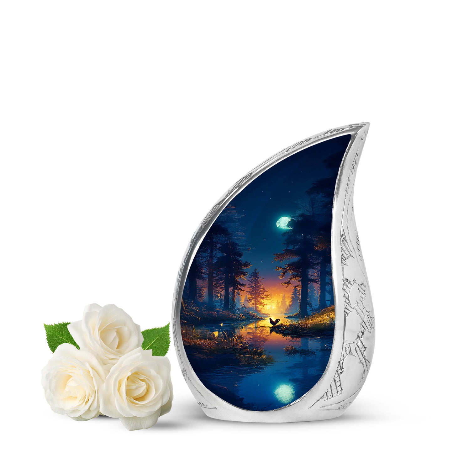Blue Hen Devotion Cremation Urns for Human Ashes - 10-inch, 200 cu in - Yatskia