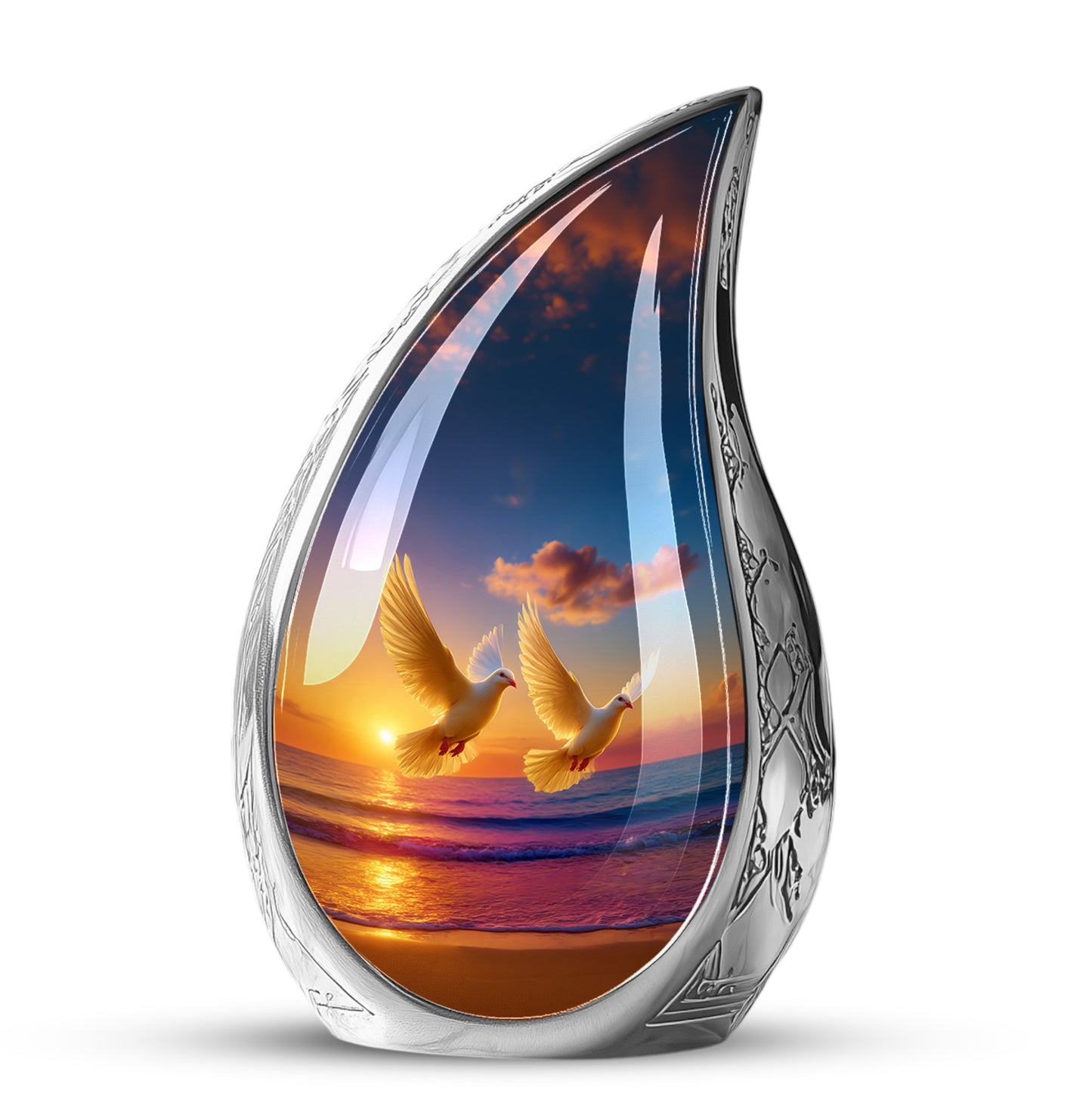 Blue Dove Cremation Urns - Glorious Testament 10-inch, 200 cu in - Yatskia