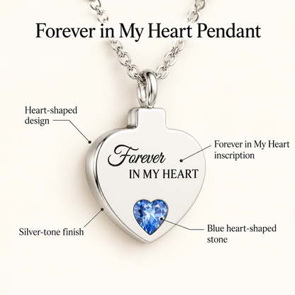 Forever in My Heart Memorial Pendant Necklace