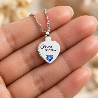 Forever in My Heart Memorial Pendant Necklace