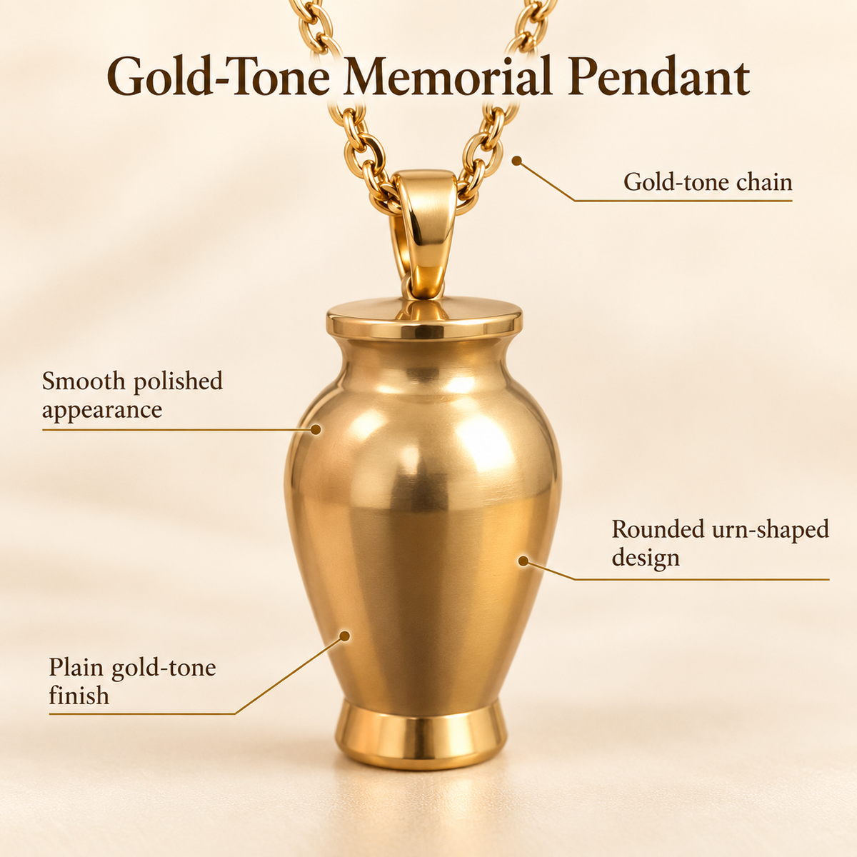 Cremation Urn Necklace for Ashes | Memorial Keepsake Pendant