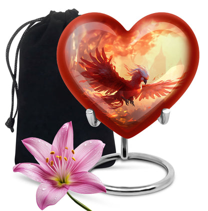 Unique Phoenix Urn Metal Urns - Premium Ash Holder for Human Ashes