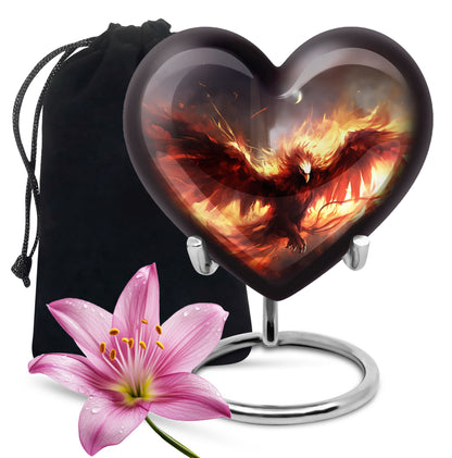Phoenix Metal Cremation Urn for Human Ashes - Urns For Men