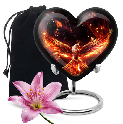 Classic Phoenix Urn - Aluminium Ash Holder for Male and Female