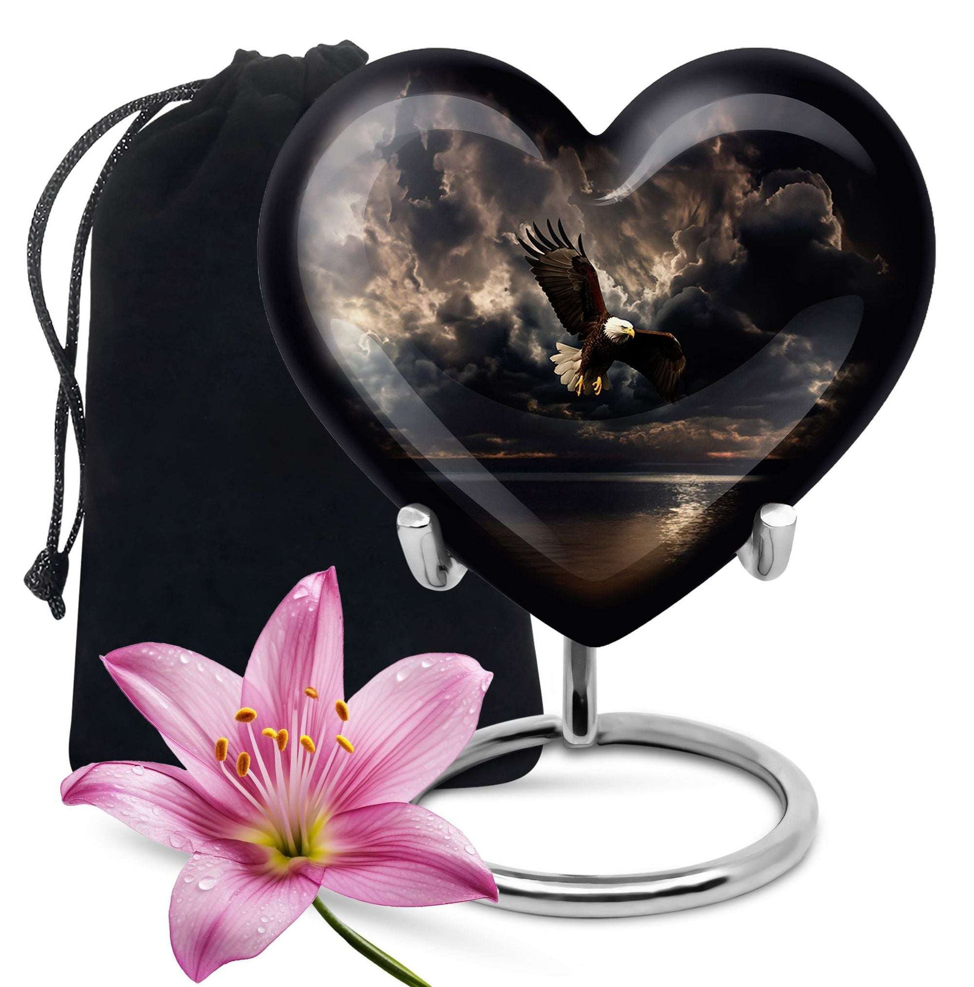 Eagle Cremation Urn for Ashes – Black Eagle Urns For Memorial Service