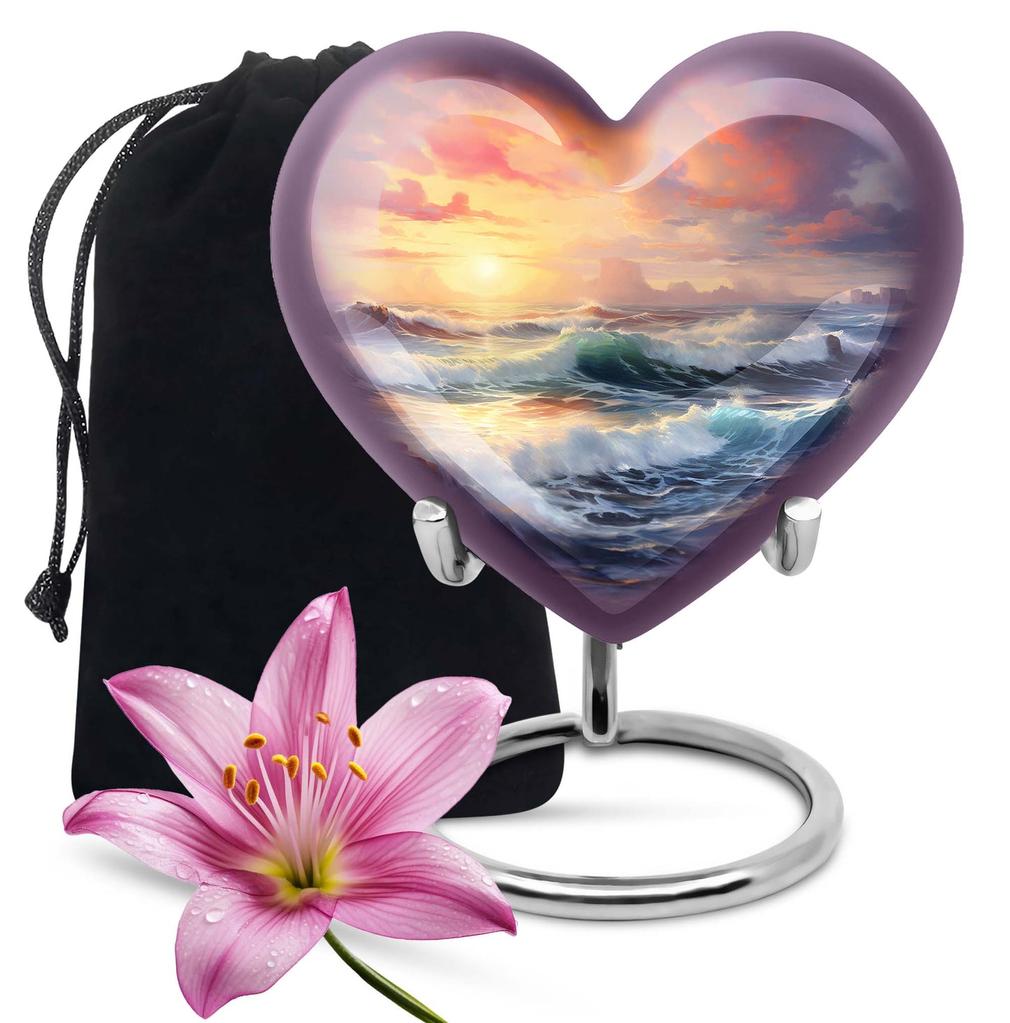 Personalized Ocean Cremation Urn for Mom - 10-inch, 200 cu in - Yatskia