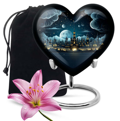 Personalized Castle Cremation Urn for Women - 10-inch, 200 cu in - Yatskia
