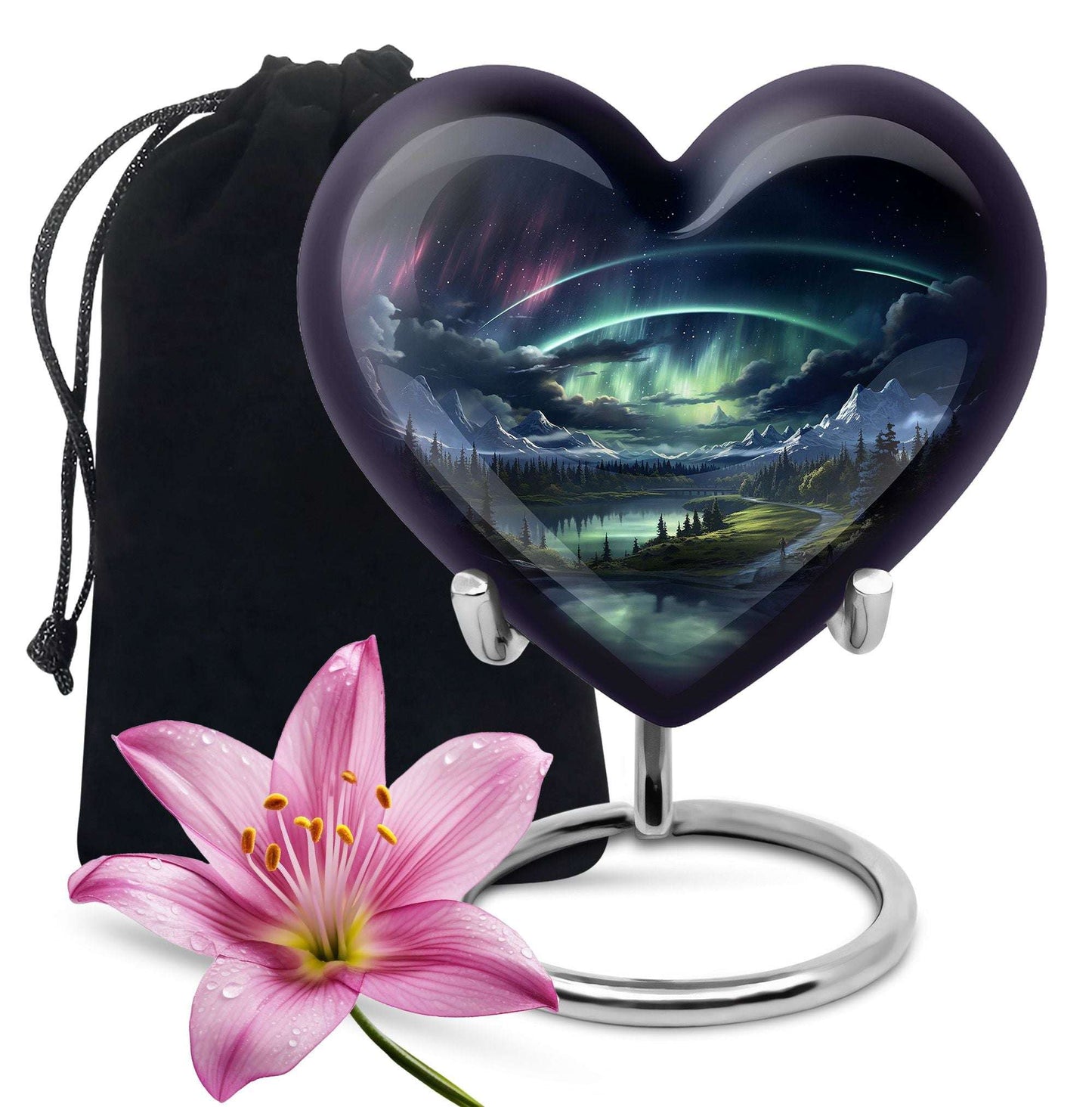Northern Lights Cremation Urn – Aurora Borealis Funeral Keepsake Urns