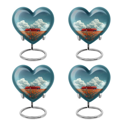  Car Urn 3 Inch Keepsake Pack of 4