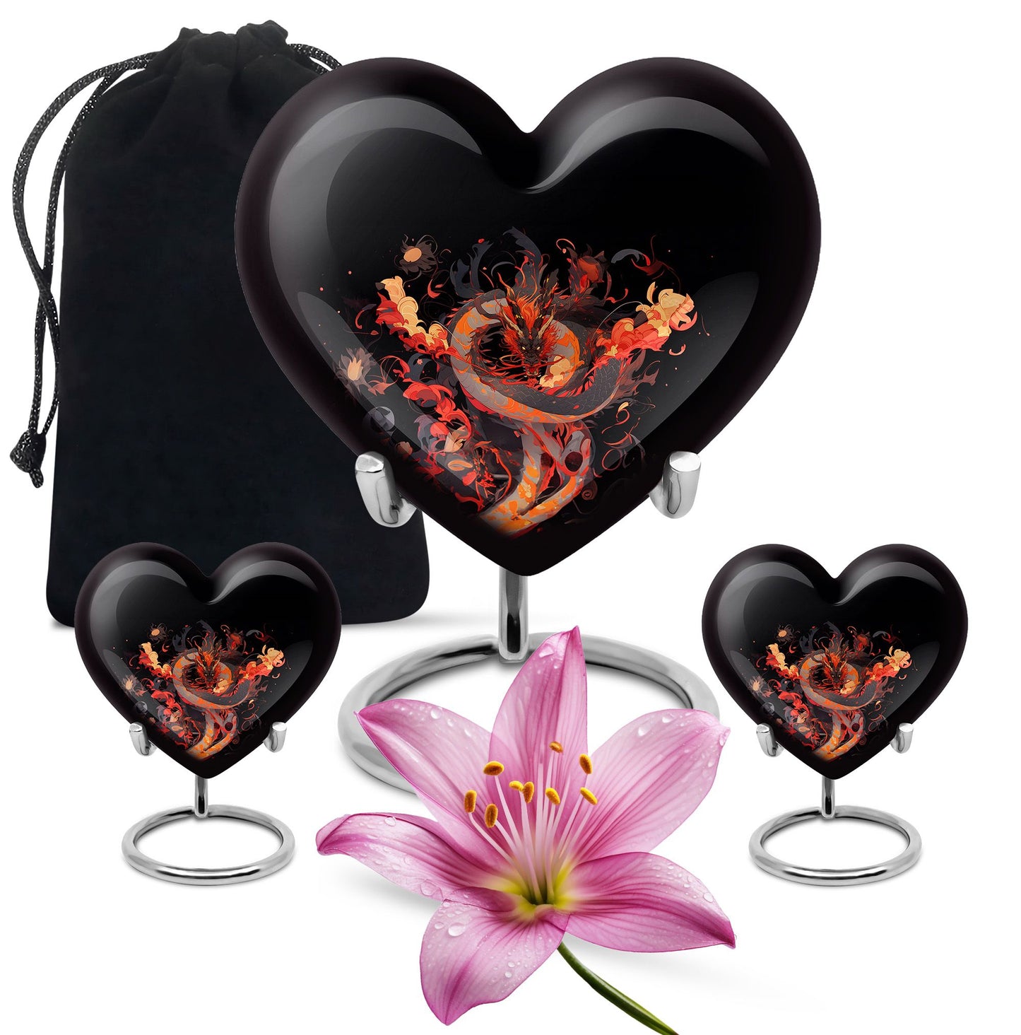  Dragon Urn Large Urn With 4 Keepsake Urn