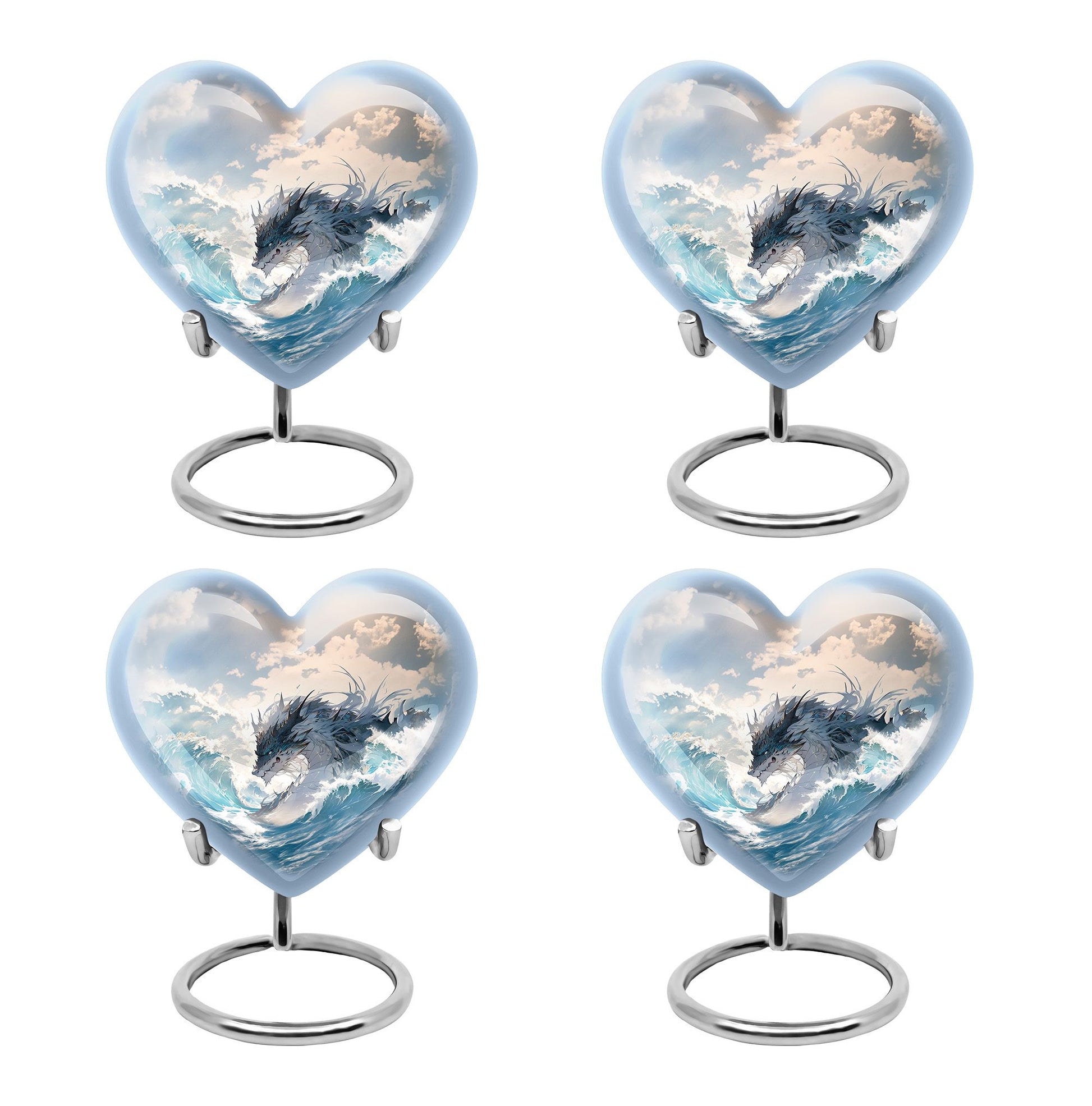 White Dragon Cremation Urn for Human Ashes - Funeral Urns For Ashes