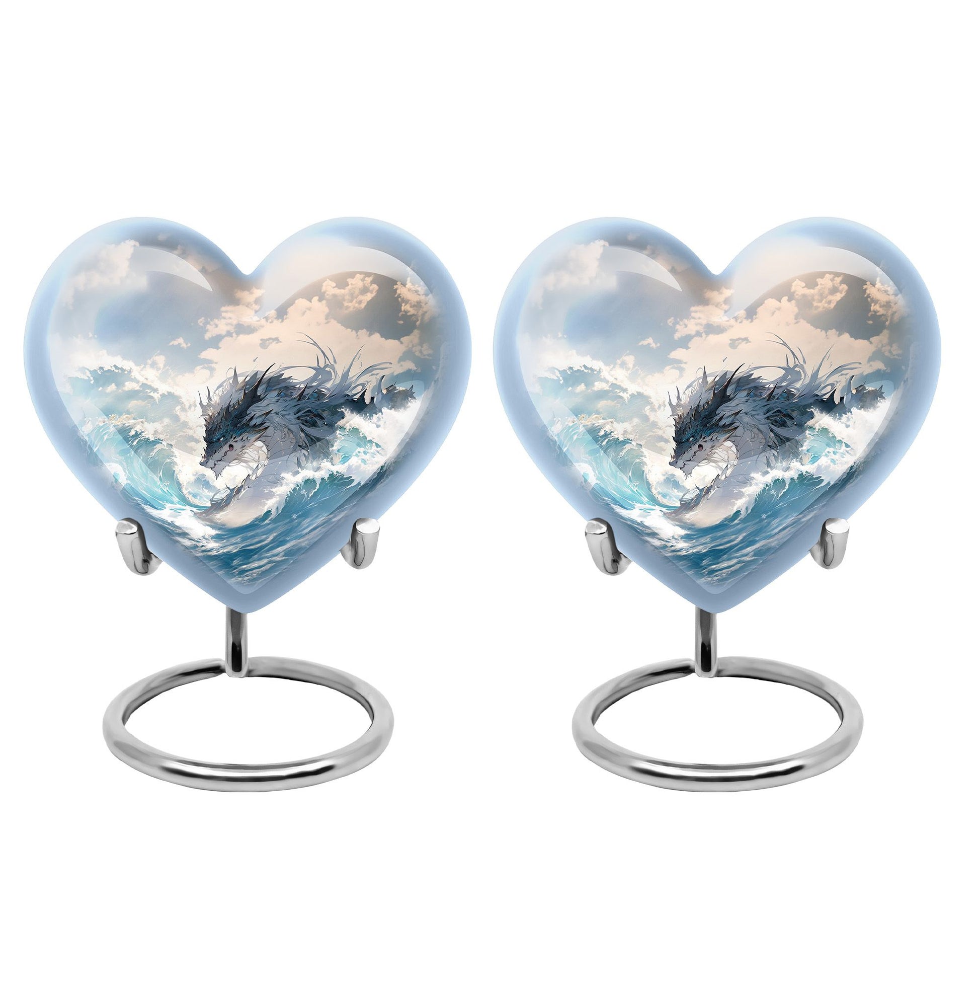 White Dragon Cremation Urn for Human Ashes - Funeral Urns For Ashes