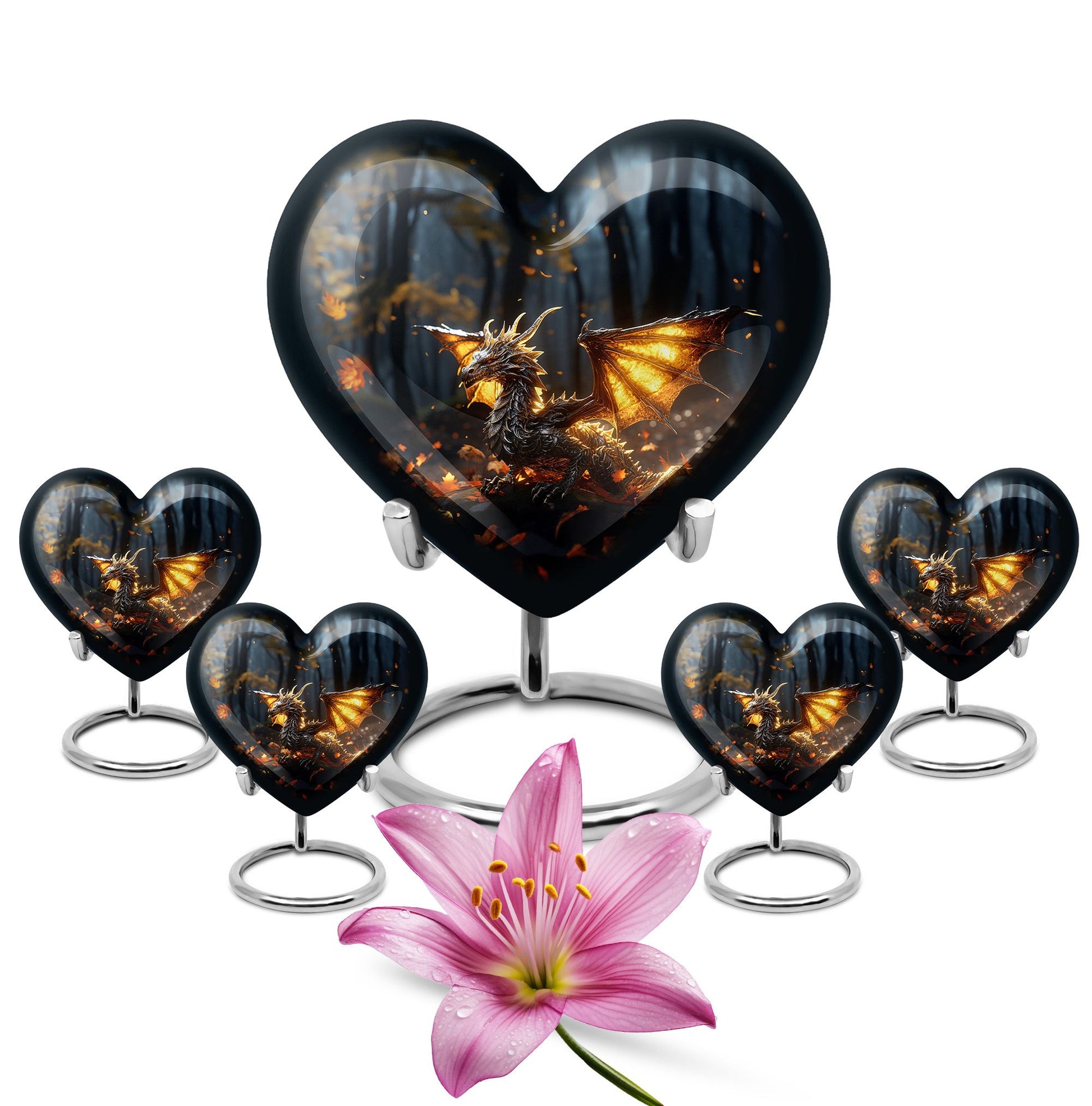 Golden Dragon Cremation Urn for Human Ashes - Funeral Urns For Adult