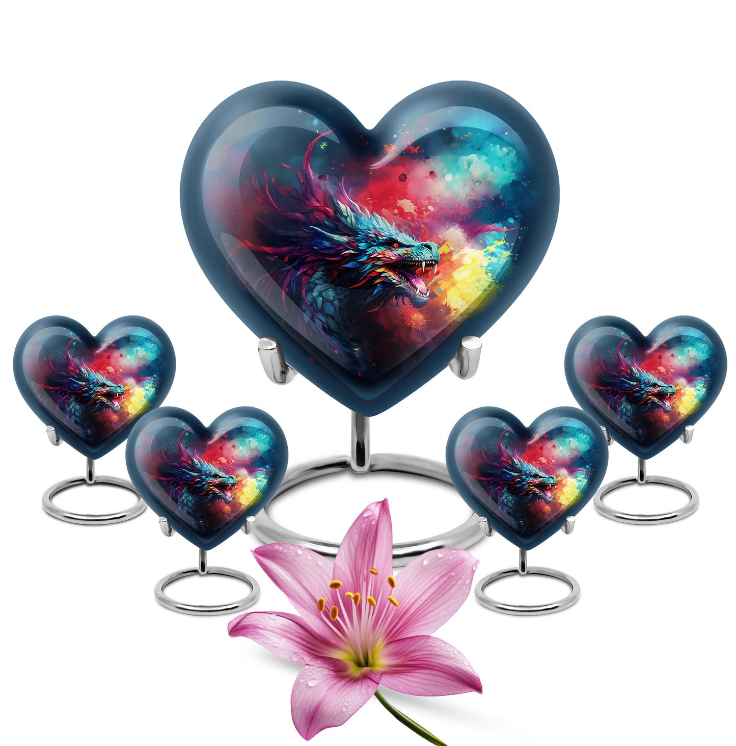 Colorful Dragon Urn - Dragon Urns Funeral Large Cremation Urns For Ashes