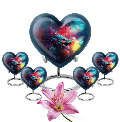 Colorful Dragon Urn - Dragon Urns Funeral Large Cremation Urns For Ashes
