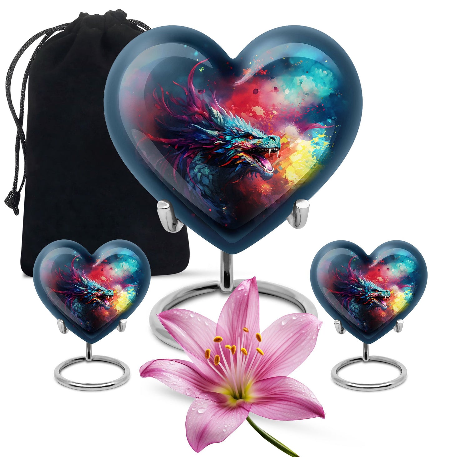 Colorful Dragon Urn - Dragon Urns Funeral Large Cremation Urns For Ashes