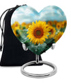 Sunflower Large Urns For Human Ashes – Floral Funeral Urns For Women