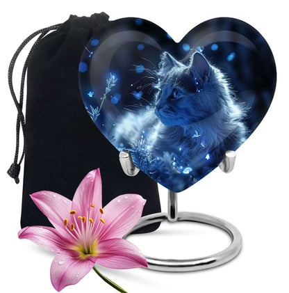 Cat Cremation Urn for Human Ashes – Blue Funeral Urns For Women