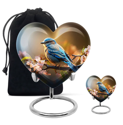 Personalized Bird Cremation Urn for Human Ashes - 10-inch, 200 cu in - Yatskia