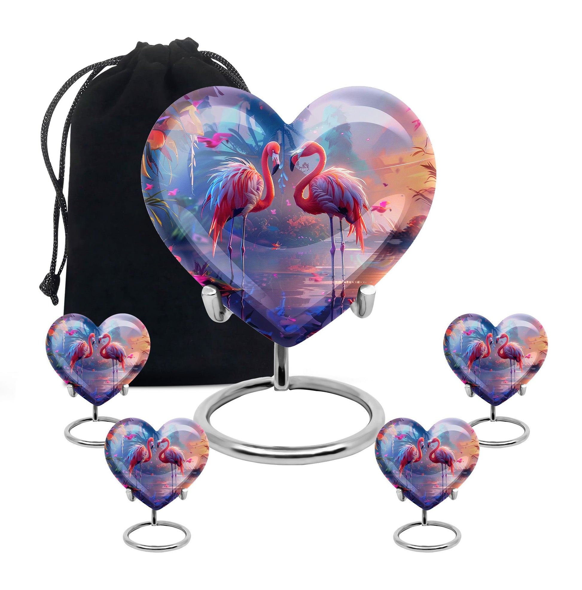 Flamingo Love Cremation Urn for Human Ashes - Cremation Urns For Adult