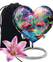 Pink Flamingo Cremation Urn for Human Ashes For Adult Mom and Dad
