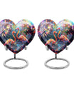 Vibrant Flamingo Pair Cremation Urn for Human Ashes - Funeral Urns For Adult