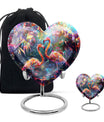 Vibrant Flamingo Pair Cremation Urn for Human Ashes - Funeral Urns For Adult