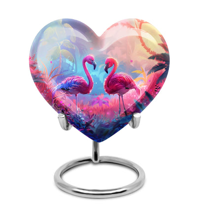 Pink Personalized Bird Cremation Urn for Men & Women - 10-inch, 200 cu in - Yatskia