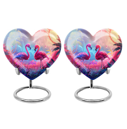 Pink Personalized Bird Cremation Urn for Men & Women - 10-inch, 200 cu in - Yatskia