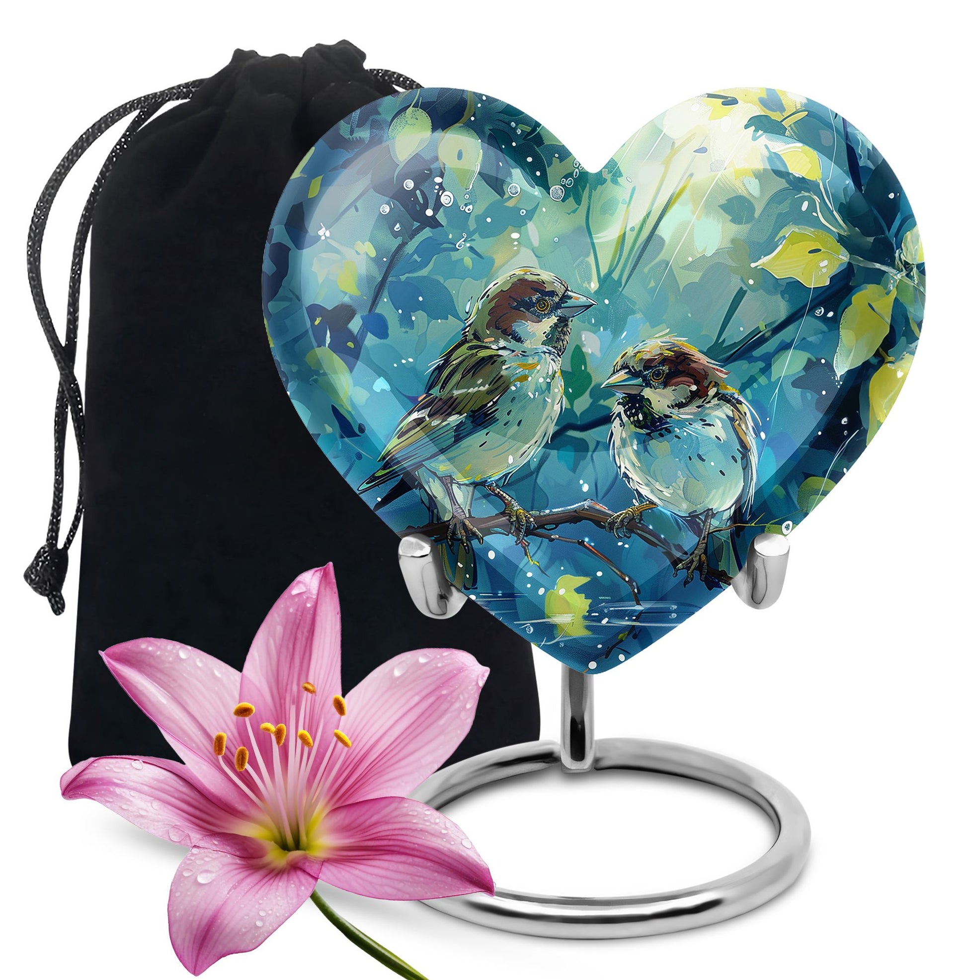 Sparrow Pair Cremation Urn for Human Ashes - Cremation Urns For Adults