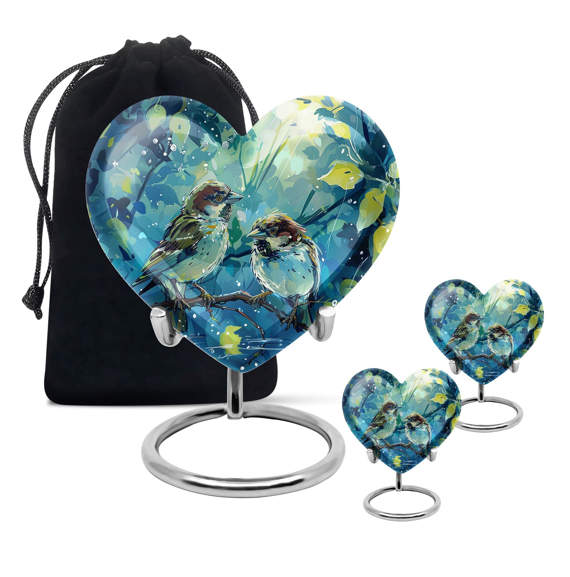 Sparrow Pair Cremation Urn for Human Ashes - Cremation Urns For Adults