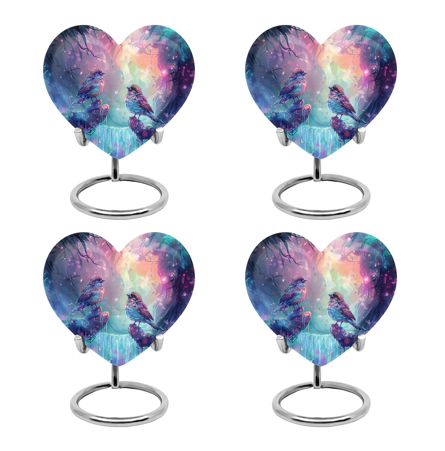 Colorful Personalized Bird Cremation Urn for Mom - 10-inch, 200 cu in - Yatskia