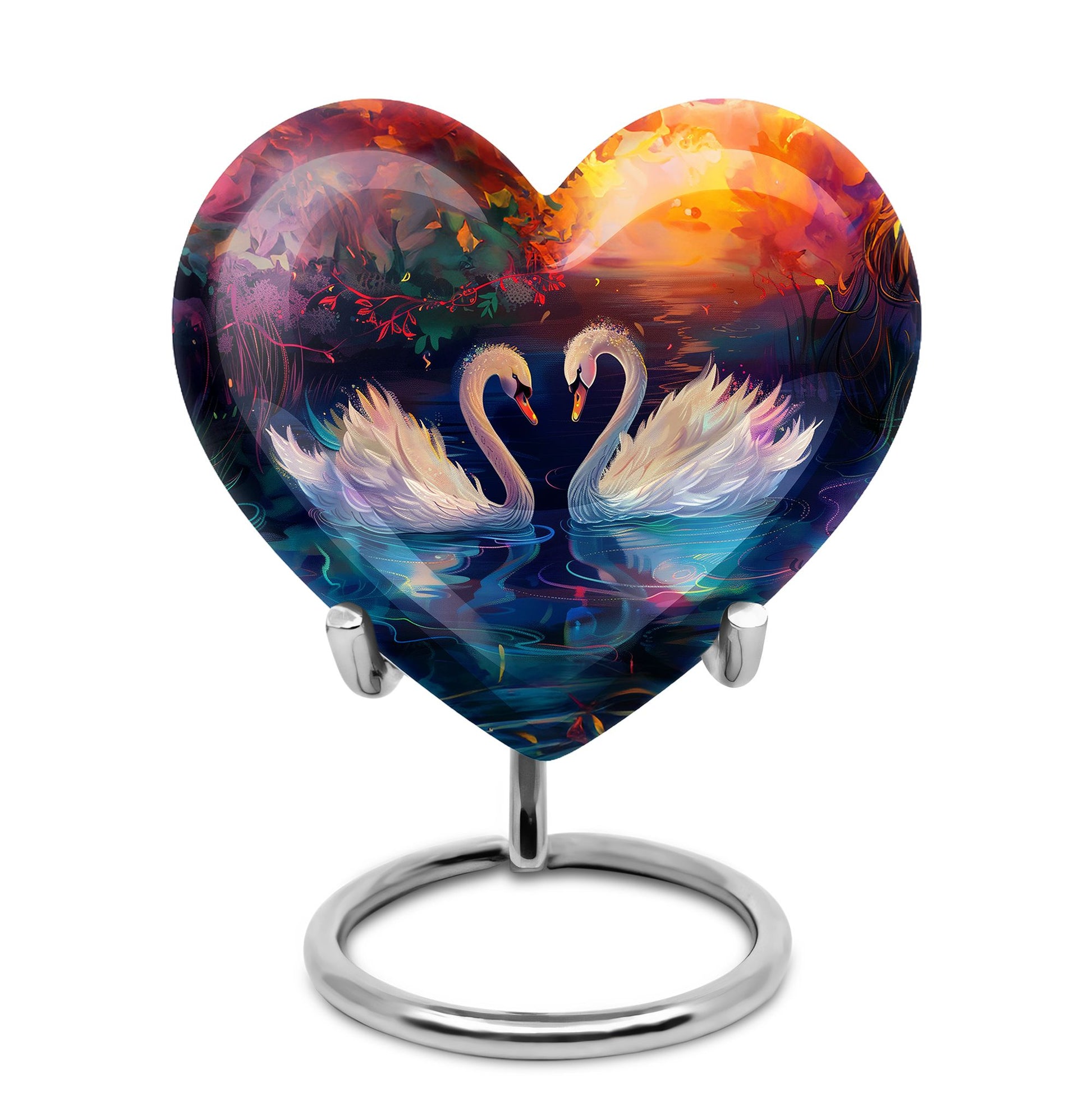 Sunset Swan Cremation Urn for Human Ashes - Urn For Men & Women
