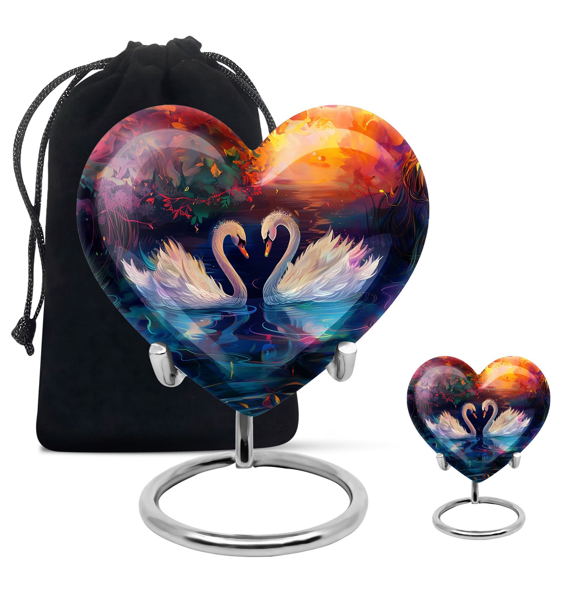 Sunset Swan Cremation Urn for Human Ashes - Urn For Men & Women